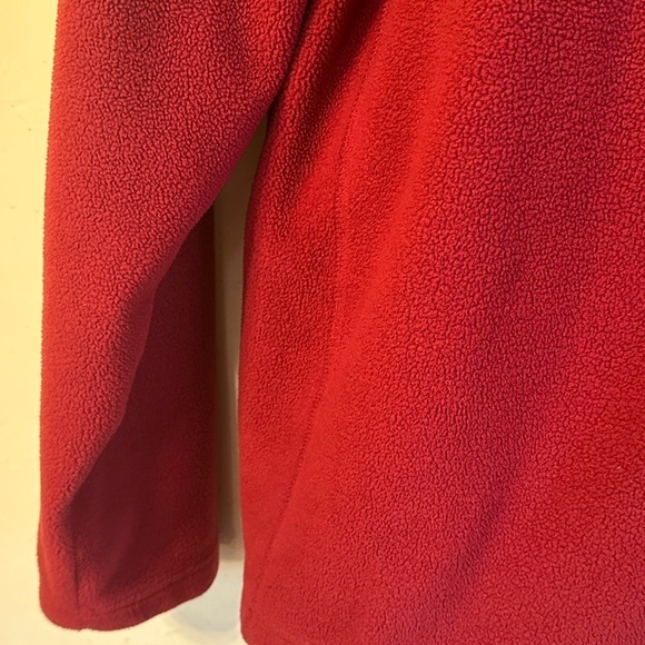 The North Face Classic Cozy Red Fleece 1/2 Zip Pullover Sz L - Picture 3 of 16